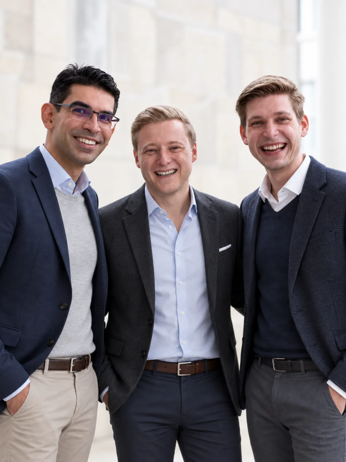 Los tres fundadores de Servus KI: Alireza Fasih, Konstantin Pollanz y Oliver Wimmer